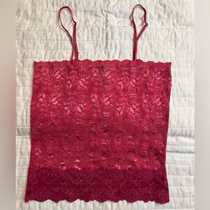 Pink lace vintage wet seal top